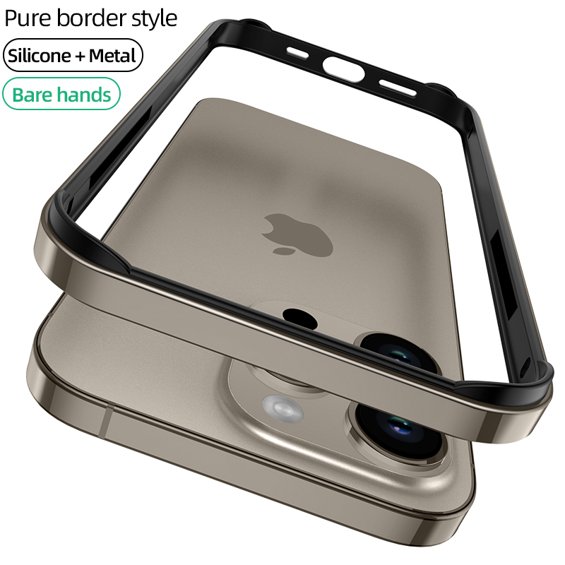 Tech Accessories Iphone - Custodia paraurti grigio titanio naturale per
