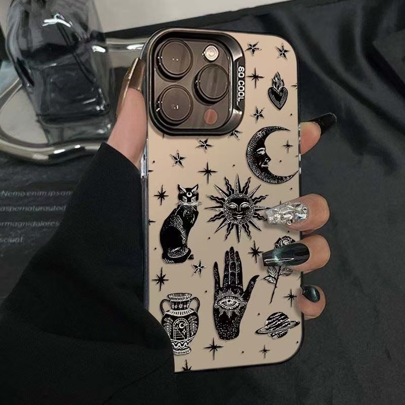Tech Accessories Iphone - Custodia di Lusso Sun Moon Cat